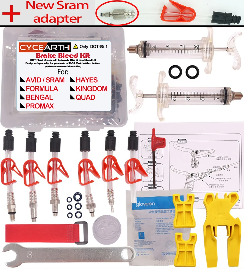 

New AVID Sram Bike Bicycle DOT Oil Disc Brake Bleed Kit tool For DODE JUICY Edge HOPE BNGAL HAYES J3 J5 J7 Formula