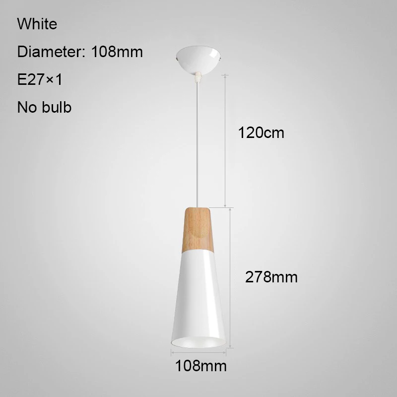 White 108mm no bulb Подвесной светильник светильник подвесной люстра лофт подвесные светильники лофт декор светильник люстра светильник лофт люстра детская люстра для кухни люстра на кухню светильники подвесные - Цвет корпуса: White 108mm no bulb