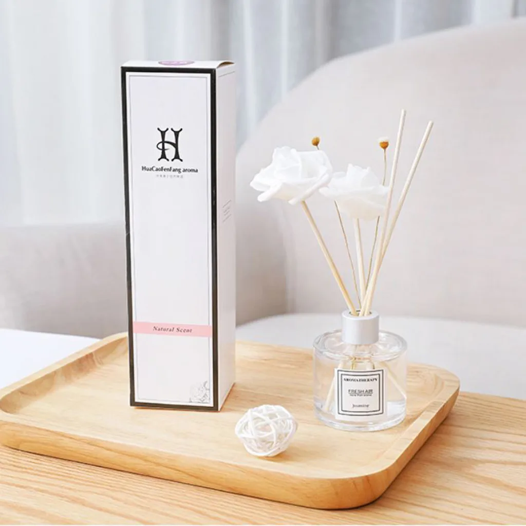 

50ML 6PCS Reed Diffuser Sets Fragrancea Rattan Aromatherapy Reed Oil Diffusers with Natural Sticks Glass Bottle and Scented Oil
