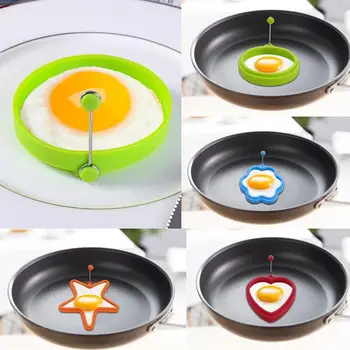 

OUNONA 4pcs Round Silicone Egg Pancake Rings Omelette Mould Shape For Eggs Frying Pancake Cooking Mould