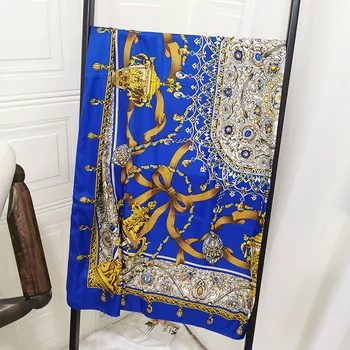 

130x130cm Large Square Shawl IMITATED SILK FABRIC Shawl Silk Scarf Women Bandana Hair Scarf Scarves Foulard Hijab Scarf Bufanda