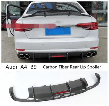 

For Audi A4 B9 2017 2018 2019 2020 Carbon Fiber Rear Lip Spoiler Bumper Diffuser High Quality Car Accessories
