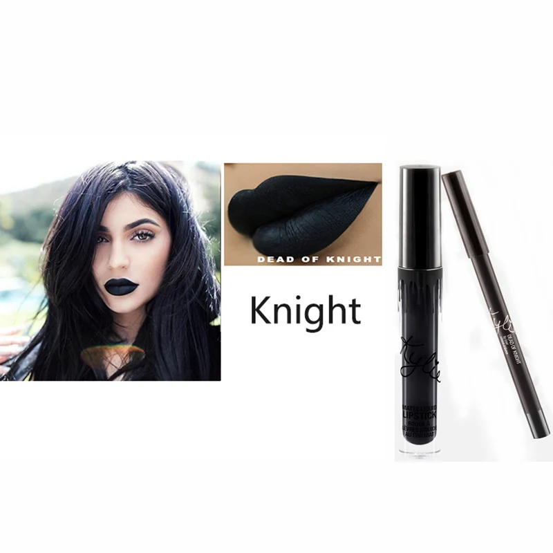 Kyliejenner Алмазный молочный блеск для губ 5 цветов матовый и блестящий блеск для губ стойкий водостойкий жидкая помада без этикеток - Цвет: death of night