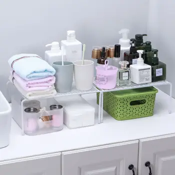 

Cabinet-Shelf Kitchen Kitchenware Supplies Landing Storage Shelf Bathroom Countertops Organizing Rack Dormitory Wardrobe Storage