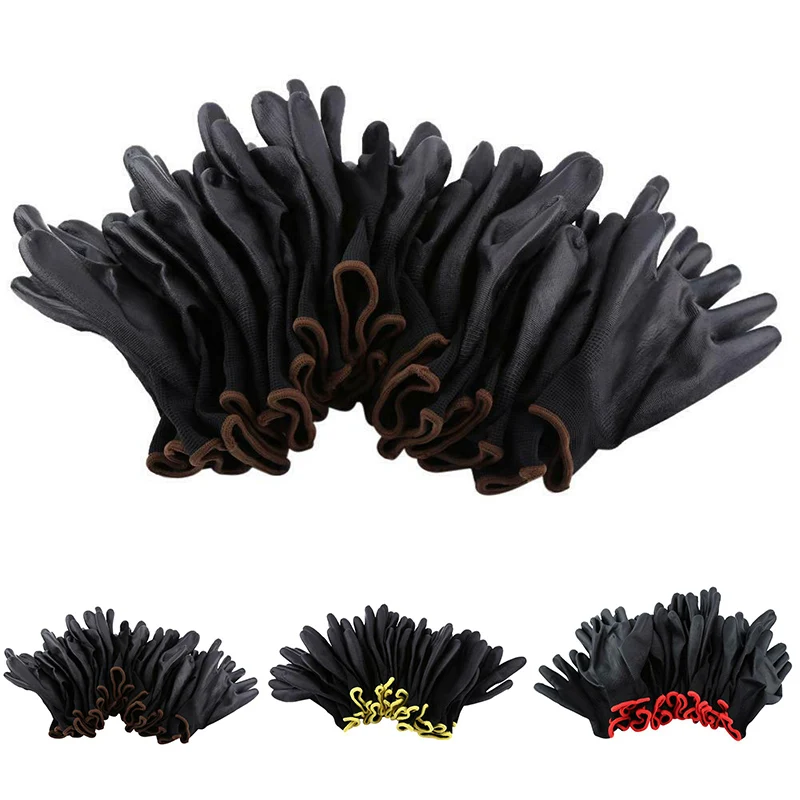 Черные перчатки с покрытием ладони Защитные рабочие антистатические ручные аксессуары набор