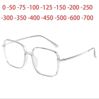0 -1.0 -1.5 -2.0 -2.5 -3.0 -4.0 -5.0 -6.0 -7 Radiation Protection Square Eyewear Women Metal Legs Spectacles Men Optical Glasses 1