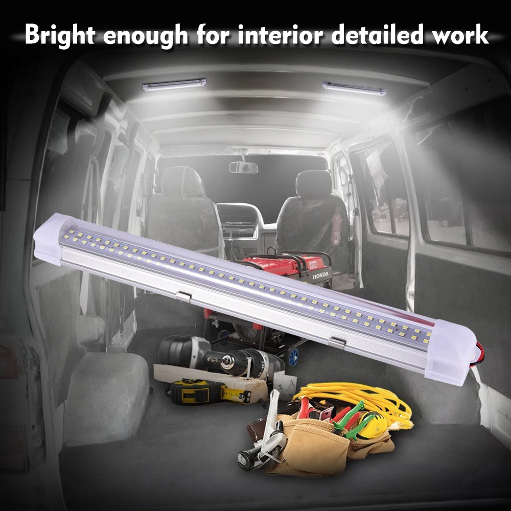 12V 72 LEDs Bright Car Interior Led Light Kits Van Lorry Truck Camper Boat Lamp 