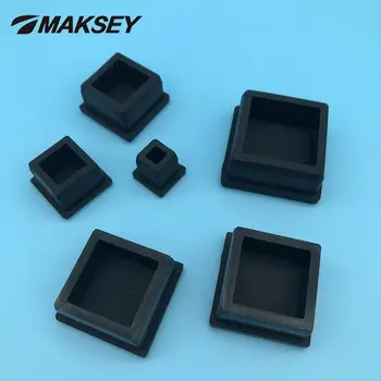 

MAKSEY Silicone Square End Caps Stainless Tube Cover Furniture Table Chair Leg Feet Pad 9mm 10mm 11mm 12mm 13mm Square Stoppers