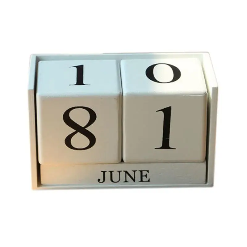 Винтажный деревянный вечный стол календарь блок планировщик постоянный Настольный органайзер сделай сам