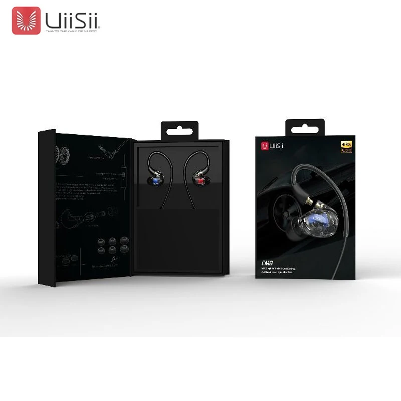 Uiisii CM8 HIFI наушники динамическая сбалансированная арматура гарнитура MMCX интерфейс съемный кабель с микрофоном для Xiaomi huawei телефон