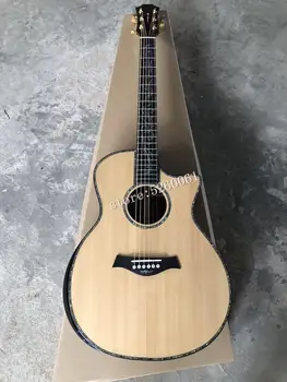 

High quality ps14ce solid spruce top + ebony fingerboard and body real abalone shell binding, 41 inch armrest acoustic guitarra