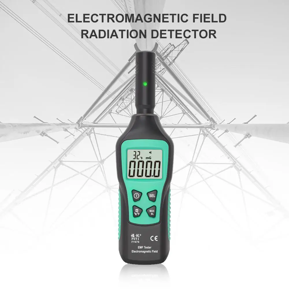 FUYI FY876 Handheld EMF Meter Electromagnetic Radiation Detector Monitor Household High Precision Wave Radiation Tester