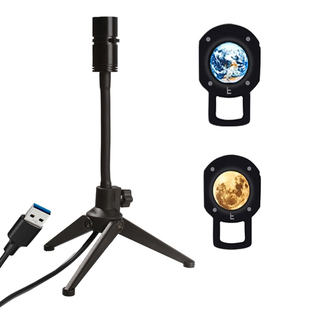 Moon Projector Lamp Bracket Night Light Moon Lamp USB Rotatable Christmas Gift Room Decoration Projector Light