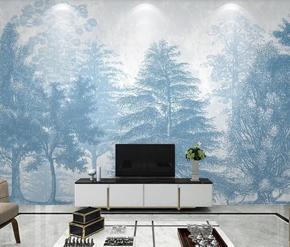 Настенные 3D-обои на заказ современный минималистичный настенный фон для