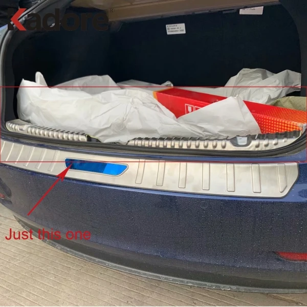 Для Tesla модель 3 2018 2019 2020 2021 Нержавеющая сталь сзади внутренняя бампер Защитная