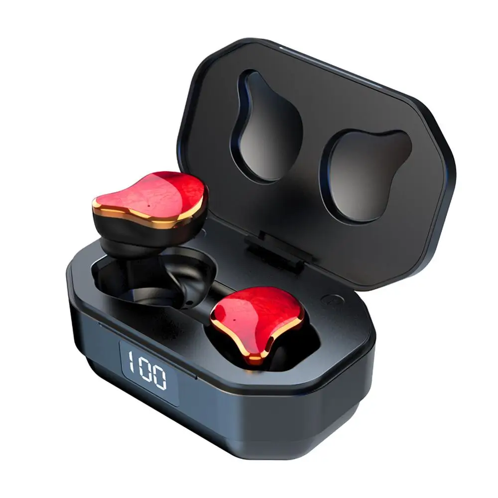 red G01 6D объемный звук, Bluetooth 5,0 наушники с сенсорным управлением TWS беспроводные наушники HIFI стерео наушники 700 мАч зарядный отсек - Цвет: red