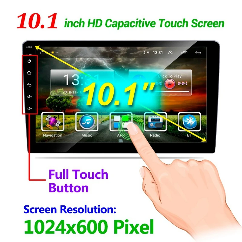 cheap 10.1 Inch Android 8.1 Dual 2Din Car Stereo Radio MP5 Multimedia Player with GPS Wifi OBD2 MirrorLink Player