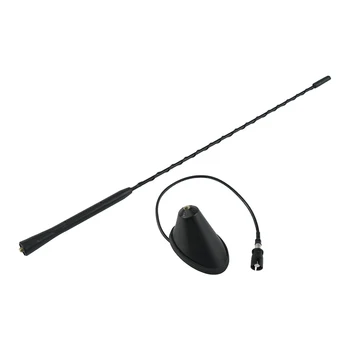 

H2CNC 16" ROOF MAST WHIP FUBA ANTENNA+AM/FM RADIO BASE FOR GOLF MK 3 4