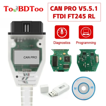 

VCP Scanner SW 5.5.1 For VAG CAN PRO Diagnostic Tool FTDI FT245RL Chip OBD OBDII CAN BUS UDS K-Line VCP PRO V5.5.1