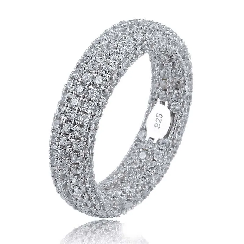 Dazz S925 Серебряное роскошное Золотое шикарное простое кольцо женское свадебное кубическое циркониевое обручальное вечерние украшения для пальцев в Дубае подарки - Цвет основного камня: sliver color