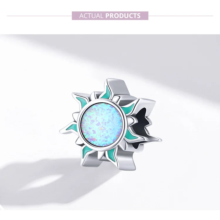 gucci ring bamoer 925 Sterling Silver Opal Sun Charm Bead Enamel Guardian Fatimid Eye Charm for Original Bracelet Bangle Women DIY Jewelry stud earrings