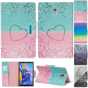 

Print PU Tablet Cover For Samsung galaxy Tab A 10.5 inch SM-T590 T595 T597 2018 Auto Sleep Wake Smart Cover With Card Solt