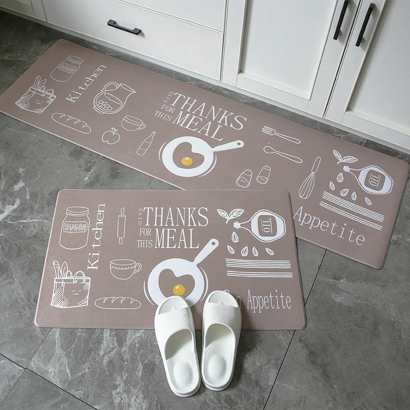 Nordic net red kitchen floor mat oil-proof waterproof strip anti-skid foot mat into doorway mat household carpet - Цвет: 11