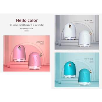 

330ML Ultrasonic Air Humidifier with 7 Colors LED Night Light for Bedroom Office Car