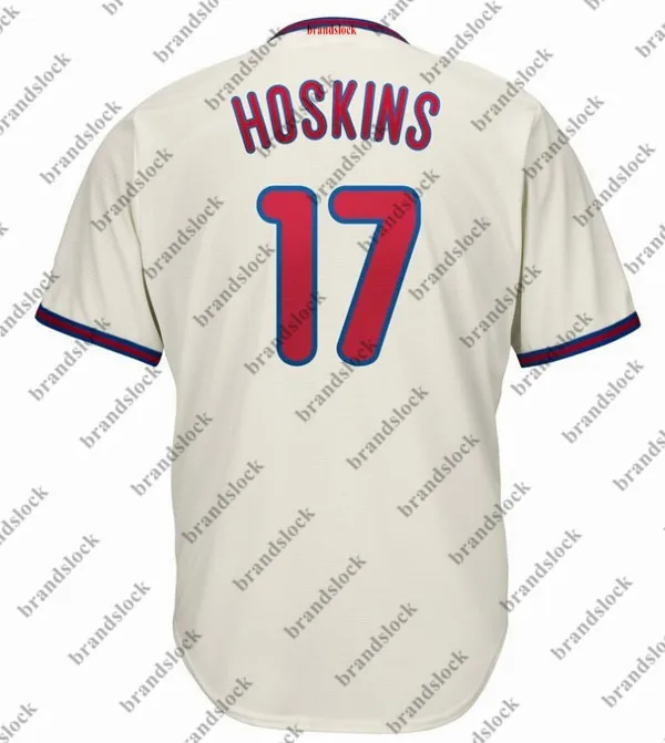 Синий Новые мужские hoskins на заказ Филадельфия Джерси США Бейсбол Джерси - Цвет: Синий