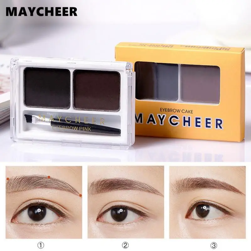 MAYCHEER двухцветная бровей порошковый уплотнитель натуральный 3D Макияж крем