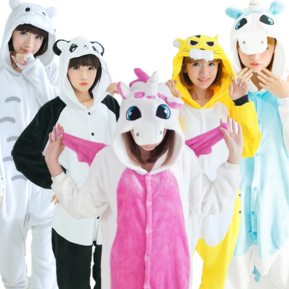 Зима 2020 женские мужские унисекс для взрослых Мультяшные комбинезоны пижамы в