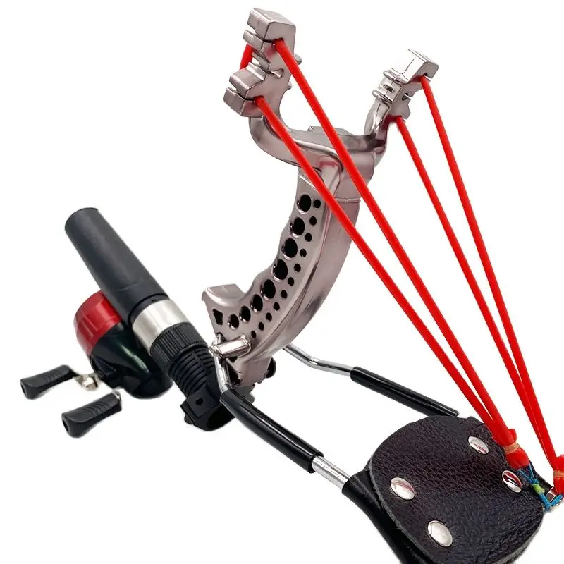 Russian Hunting Fishing Set Slingshot Catapult with Fish Reels and Darts Protective Gloves Outdoor Camping Shooting Accessories | Спорт и
