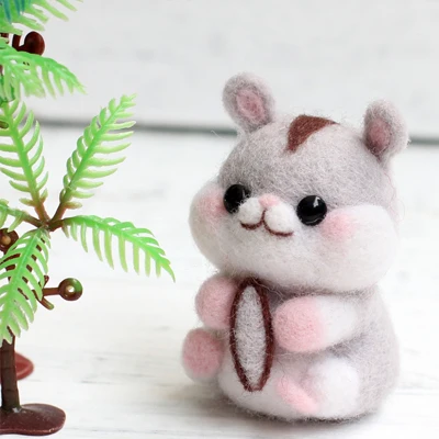 Модный Изготовленный На Заказ животный кукольный шерстяной войлок для рукоделия комплект игрушек ручной работы для игл материал сумка пакет - Цвет: A002