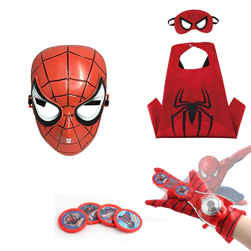 

Super Hero Spiderman Launcher Gloves Cosplay Costume Props Superhero Batman Iron Man Gloves Halloween Child Birthday Gift