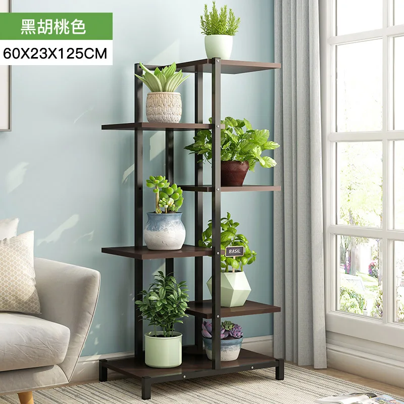 6 60x23x125cm2 Металлическая подставка для растений, 4/6 слоев, Цветочная стойка, для дома, для балкона, полка для гостиной, цветочный горшок, подставка для помещений, подставка для растений, полка для растений - Цвет: 6 60x23x125cm2