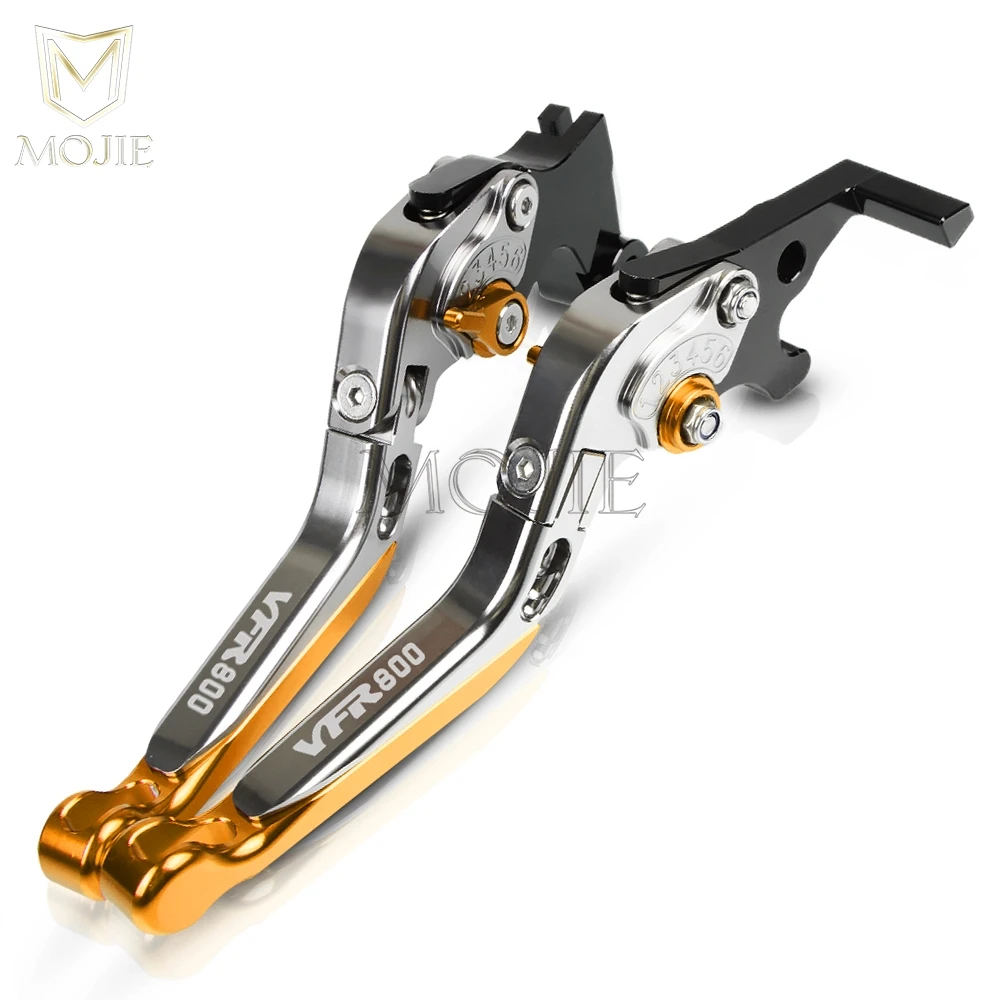 Мотоцикл VFR800 сцепные рычаги для Honda VFR 800 VTEC 2002-2008 2003 2004 2005 2006 2007 ЧПУ складные сцепные рычаги - Цвет: Titanium Gold