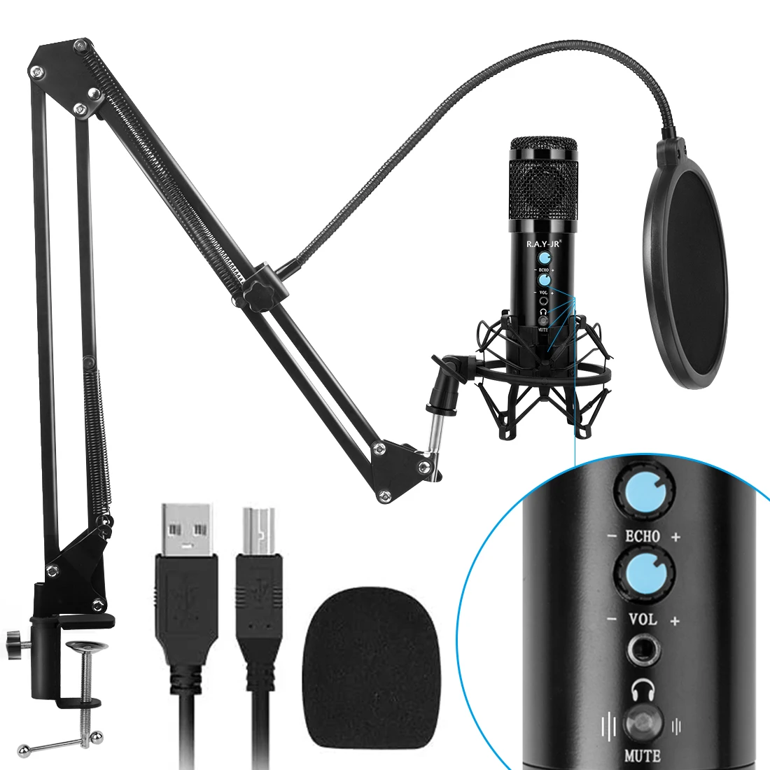 BM858 USB Computer Microphone Studio Professional