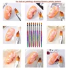 8Pcs Nail Brush Set Gradient Drawing Pen Flower Paint Acrylic Tools Brushes For Manicure UV Gel Polish 2