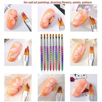 8Pcs Nail Brush Set Gradient Drawing Pen Flower Paint Acrylic Tools Brushes For Manicure UV Gel Polish 2
