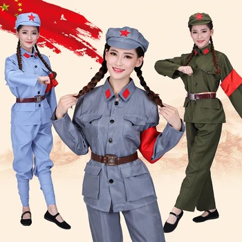 

100cm-185cm Kids Tactical Military Uniform Army Costumes Children Combat Red Army Performance Clothing Cosplay Stage Wear