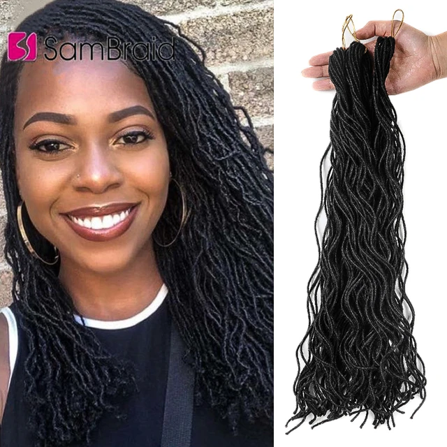 18 Inch Fake Hair Sister Locs Faux Locs Crochet Hair Extensions For Black  Women Synthetic Faux