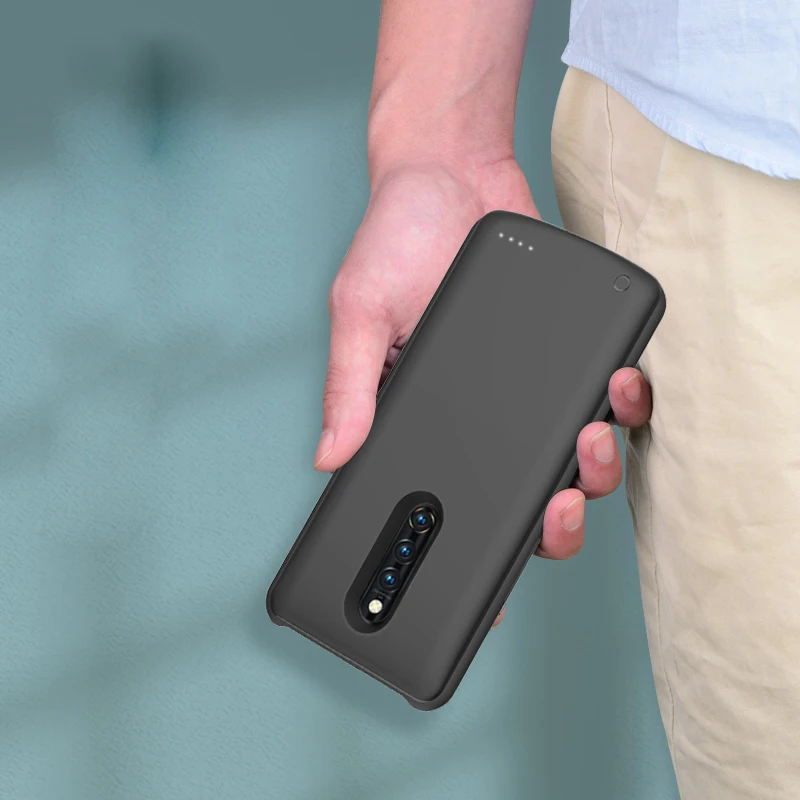 Батарея КРЫШКА ДЛЯ VIVO X27 Pro резервного копирования чехлы для портативного зарядного устройства для VIVO X27 Pro противоударный Батарея Зарядное устройство чехол Комплект для Зарядки Задняя Крышка