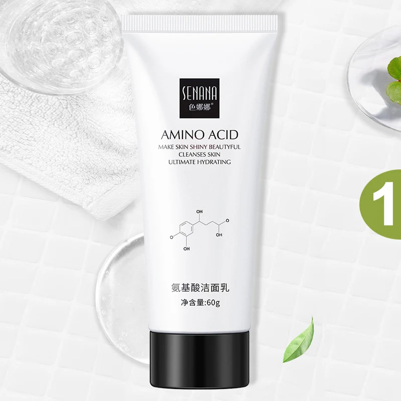 Best 1 Pcs Amino Acid Facial Cleanser Moisturizing Brightening Hydrating Oil Control Face Cleanser Dropshipping - Цвет: 1