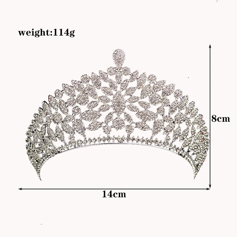Модный Роскошный головной убор серебряной королевы, Корона Ручной Работы, стразы, свадебные аксессуары для волос, головные уборы для ночного шоу