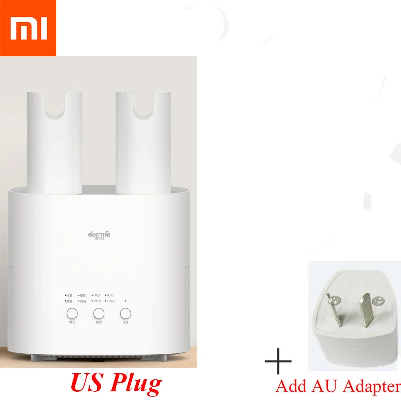Add AU Adapter Xiaomi Deerma сушилка для обуви 220 В Стерилизатор УФ стерилизатор для обуви интеллектуальная многофункциональная Выдвижная сушилка для обуви - Цвет: Add AU Adapter