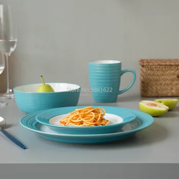 

Western-style green restaurant household ceramic size steak dish soup bowl coffee cup tableware