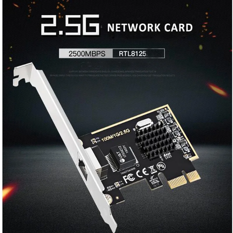PCI Express PCI-E сетевая карта 2,5 г Gigabit Ethernet 10/100/1000 м RJ45 сетевой адаптер конвертер сетевой контроллер для Windows, Mac