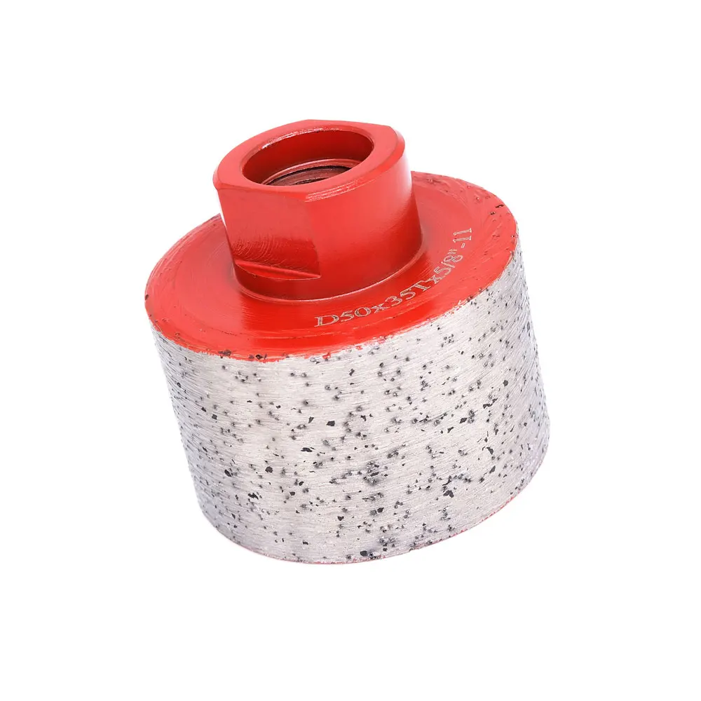 2 Inch Grinding Wheel Diamond Metal Continuous Drum Wheel For Stone Slab Sink Hole M14&5/8 11
