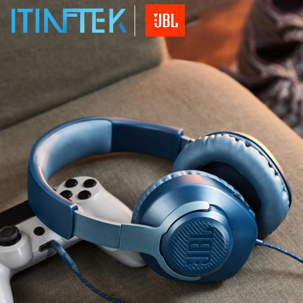 JBL QUANTUM100 Gaming Headset 7 1 with Mic Microphone Foldable Headphones Switch for Xbox One PC TV Phone for PS4 for Nintendo