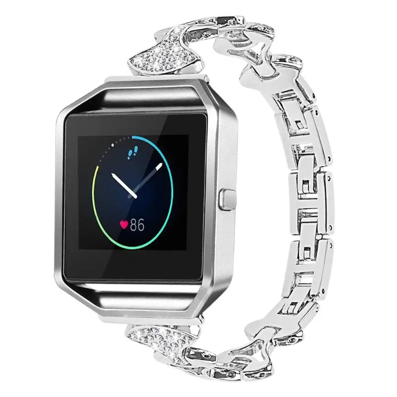 Бриллиантовая полоса для Fitbit Blaze стразы из нержавеющей стали высокого качества браслет со стразами для Fitbit Versa браслет